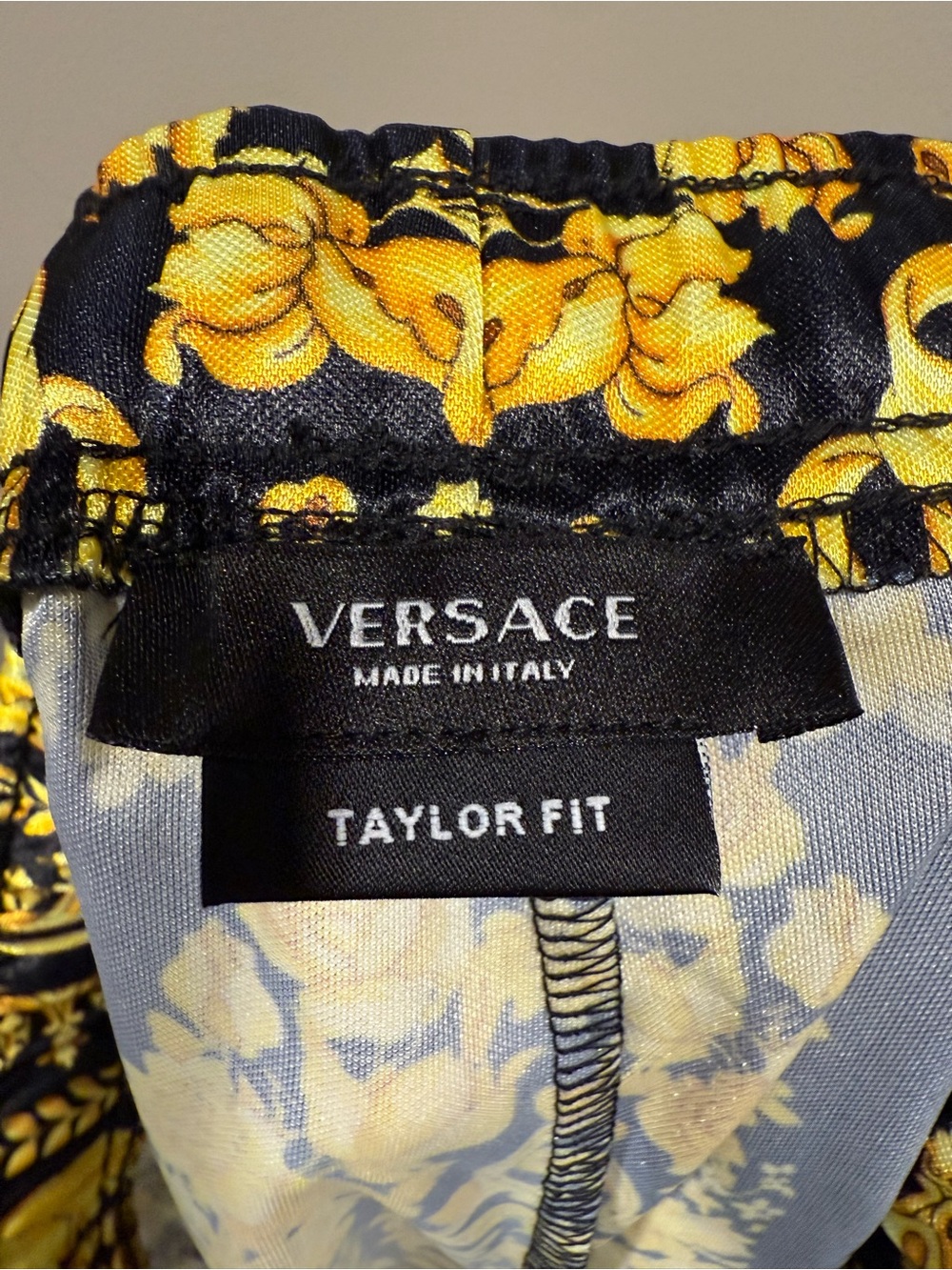 Versace Mens Black & Yellow Barocco printed Swim shorts - Picture 5 of 8